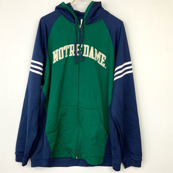 adidas Other - Adidas Sz XL Notre Dame Fighting Irish Full Zip Hoodie Jacket Sweatshirt